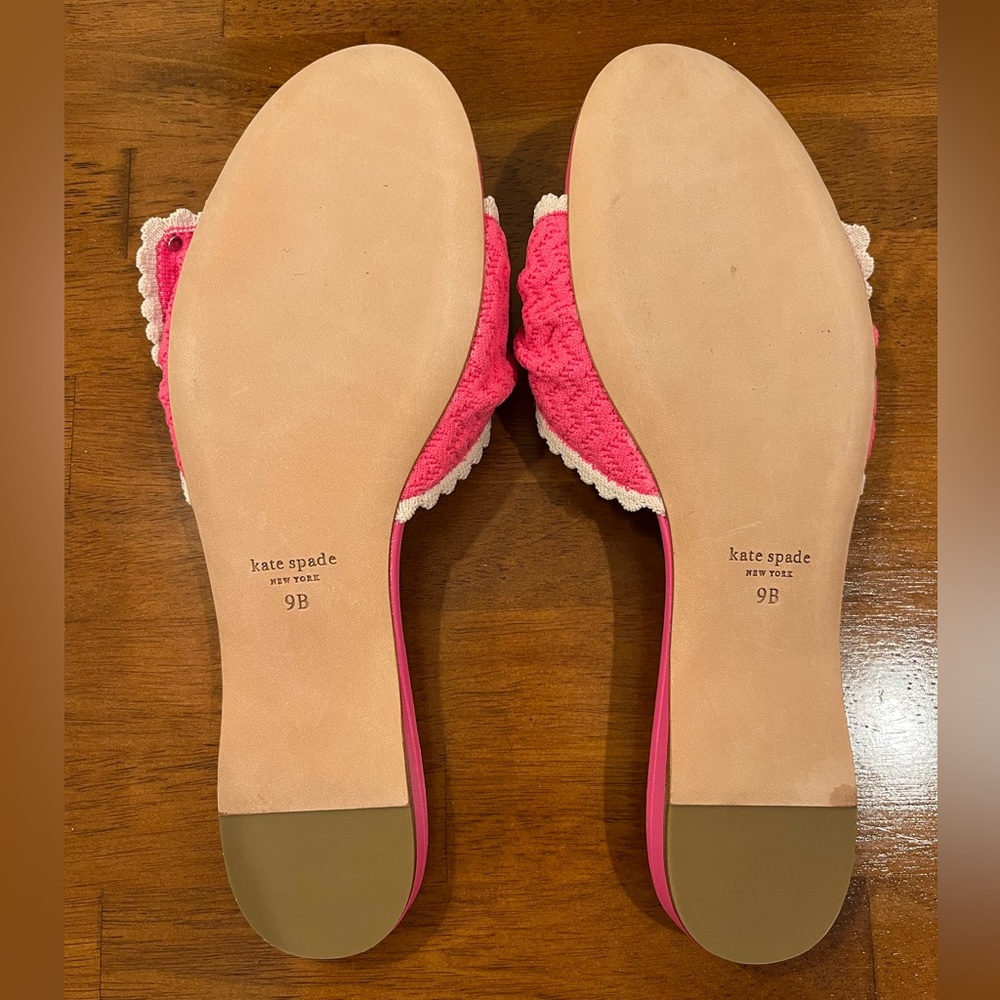 Kate Spade Pink Crochet Slide Sandals NEW - Picture 6 of 8